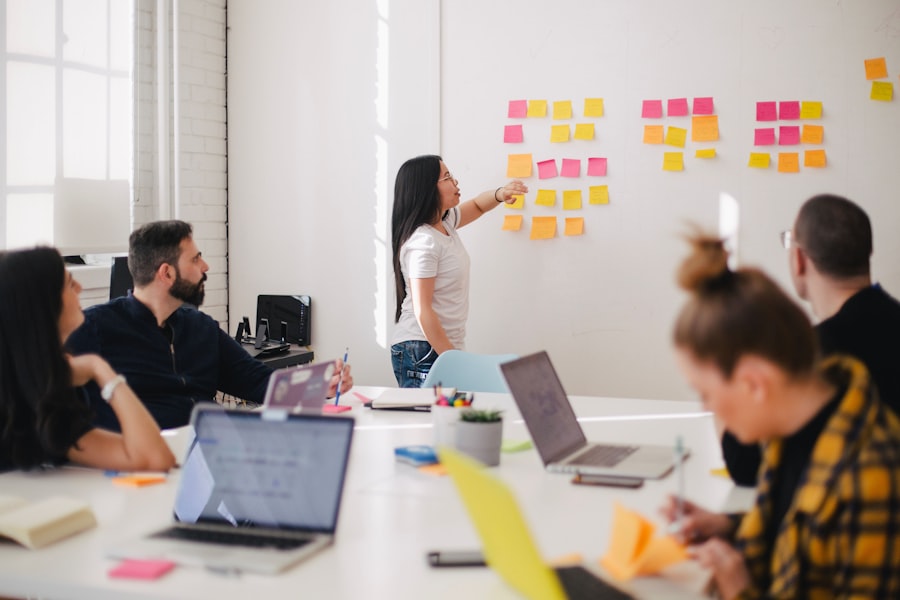 Creative advertising team collaborating